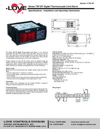 Thumbnail of document Manual - TSF-DF Thermocouple Limit Control
